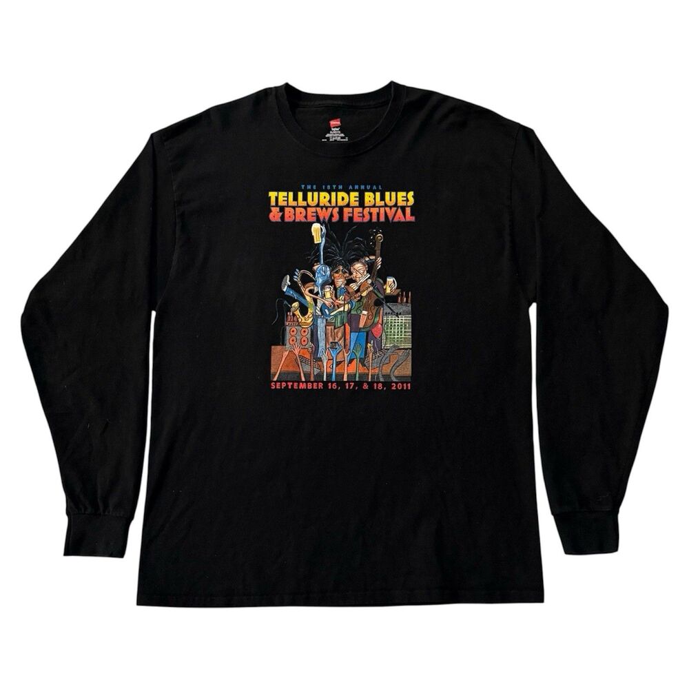 2011 Telluride Blues & Brews Festival T Shirt XL 18th Annual Willie Nelson L/S